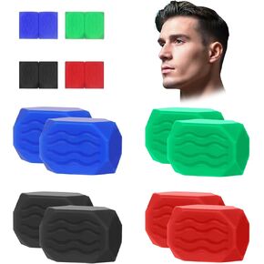 YASUOA 8 Pieces Jawline Exerciser for Women Men, 3 Levels Wave Pattern Jaw Exerciser Silicone Jaw Trainer Jaw Workout Device Mewing Jaw Face Exerciser Jaw Toner jawshaper, Blue, Red, Green, Black