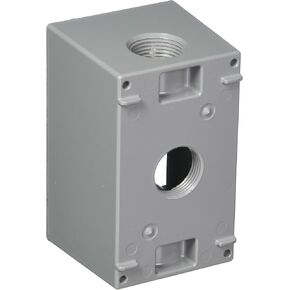 BELL 5386-0 Hubbell Raco 1-Gang Weatherproof Deep Box, Gray