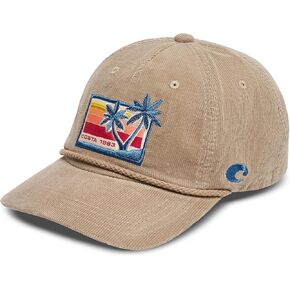 Costa Del Mar Mens Seaside Corduroy Hat, Khaki Sand, One Size