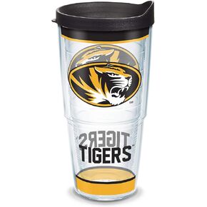 كوب Tervis مصنوع في الولايات المتحدة الأمريكية بجدار مزدوج من جامعة ميسوري تايجرز معزول يحافظ على المشروبات باردة وساخنة، 24oz، تقليد
