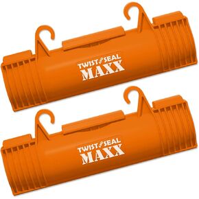 Maxx (2 Pack) - Heavy Duty Outdoor Extension Cord Safety Cover Connector and Weatherproof Electrical Protector – Orange