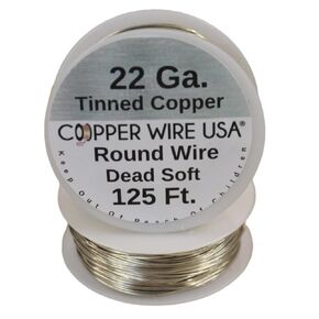 Modern Findings 22 Ga Tinned Copper Round Buss- Wire 125 ft. Spool
