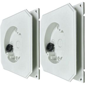 iMBAPrice 8141F-2 (2-Pack) Black Color Non- Metallic Light Fixtures Siding Mounting Block with Built-in Electrical Box