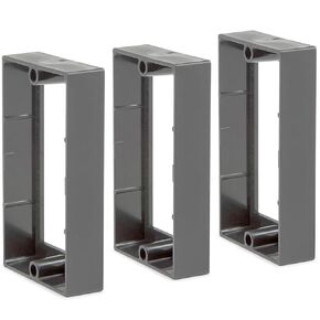 3-Pack 3/4" Single Gang Receptacle Outlet Box Extenders - UL Listed - Electrical Outlet Extender for Electrical Box and Electrical Outlet Switches - Made in U.S.A. (Black or Gray)