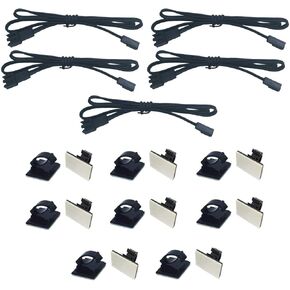 Litever 20 Inches Extension Cable 22 awg, Male to Female, ONLY for Litever Under Cabinet Lighting Kit LL-013 Series. 16 Cable Tiers Included (5-Pack-20 Inches)