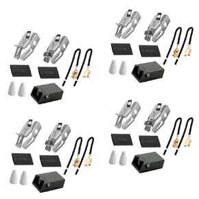 4 Pack 330031 Range Burner Receptacle Kit ERR117 Surface Element Plug-in Block Kit Fit for Whirl-Pool Ken-More Frigi-daire Stove, Replaces WB17X210 5303935058 814399 WB17X210 by Fetechmate