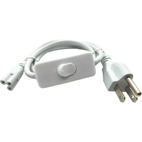 T5 T8 LED Wire Connector Power Cord LED Tube Power Extension Cord with on/Off Plug for LED T5 T8 Light Tube Integrated LED Light Fixture Extension Cable Wire (3M/10Ft 3pin)