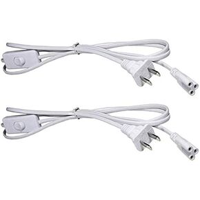 T5 T8 LED سلك موصل سلك الطاقة LED أنبوب سلك تمديد الطاقة مع قابس تشغيل/إيقاف لأنبوب ضوء LED T5 T8 أنبوب ضوء LED متكامل سلك كابل تمديد (3M/10Ft 3pin)