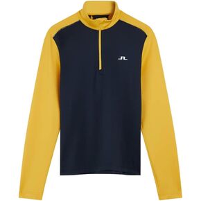 J. Lindeberg بلوفر رجالي من Terry بطبقة متوسطة 1/4 بسحاب للجولف - Citrus XL in Kuwait