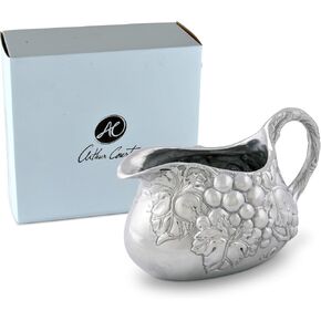 Arthur Court Designs Aluminum Grape Gravy Sauce Boat Bowl 7.5 inch Wide 25 oz