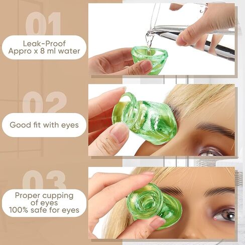 Superior, Smooth Edge, Glass Eye Wash Cup Transparent Eye Cup Eye Washing Cup Clear Eye Flush Cup Eye Washing Kit Portable Eye Rinsing Cup for Home Travel Use pcs 1 in Saudi Arabia