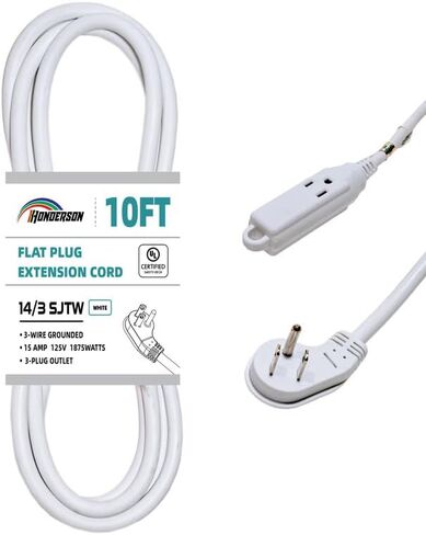 3-Outlets Flat Plug Indoor Outdoor Extension Cord Outlet Extender, UL Listed, 16 Gauge 12FT Black 3 Prong Heavy Duty Extension Cord Multiple Outlets, 16/3 SJTW 13A Flat Plug Power Strip in Saudi Arabia