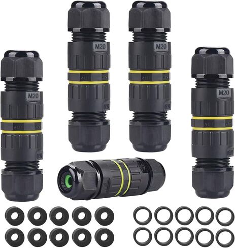 IP68 Waterproof Cable Connector 3-Channel 3-Poles, Outdoor Waterprrof Junction Box Connector,Ideal for 2 or 3 Pin Cables Ø4-12mm,Use for Outdoor Billboards,Tunnel Lights,Road Landscape Lights in Saudi Arabia
