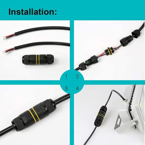 IP68 Waterproof Cable Connector 3-Channel 3-Poles, Outdoor Waterprrof Junction Box Connector,Ideal for 2 or 3 Pin Cables Ø4-12mm,Use for Outdoor Billboards,Tunnel Lights,Road Landscape Lights in Saudi Arabia