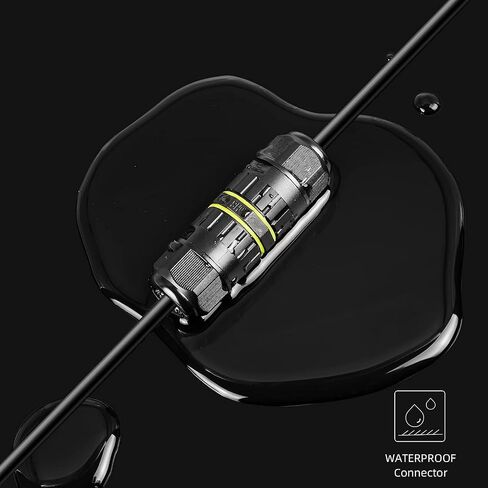 IP68 Waterproof Cable Connector 3-Channel 3-Poles, Outdoor Waterprrof Junction Box Connector,Ideal for 2 or 3 Pin Cables Ø4-12mm,Use for Outdoor Billboards,Tunnel Lights,Road Landscape Lights in Saudi Arabia