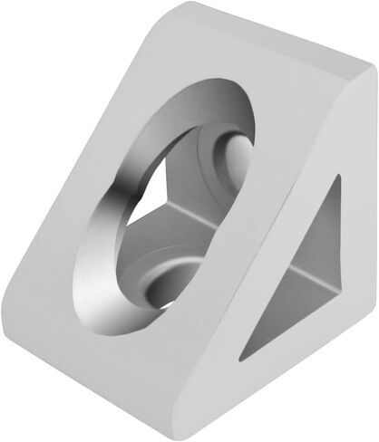 8020, 4132, 10 Series, 2 Hole Aluminum Inside Corner Gusset L Bracket for 80/20 Extruded Aluminum Extrusion Heavy Duty Angle Bracket (Clear Anodize, 10) in Saudi Arabia