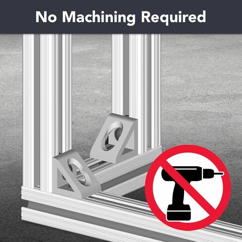 8020, 4132, 10 Series, 2 Hole Aluminum Inside Corner Gusset L Bracket for 80/20 Extruded Aluminum Extrusion Heavy Duty Angle Bracket (Clear Anodize, 10) in Saudi Arabia