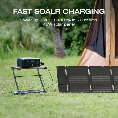 EF ECOFLOW Portable Power Station RIVER 3, 245Wh LiFePO4 Battery Power Station, 300W Up to 600W AC Output, <20 MS UPS & <30 dB, 1Hr Fast Charging Solar Generator for Outdoor/Camping/Home Use in Saudi Arabia