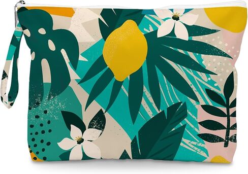 Wet Bag Diaper Bag Organizing Pouches Waterproof Wet Bag for Swimsuit Cloth Baby Diaper Toiletries Beach Traveling Large Makeup Bag, Palm Leaves Tropical Boho Palm Botanical Prints in Kuwait