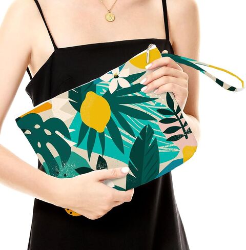 Wet Bag Diaper Bag Organizing Pouches Waterproof Wet Bag for Swimsuit Cloth Baby Diaper Toiletries Beach Traveling Large Makeup Bag, Palm Leaves Tropical Boho Palm Botanical Prints in Kuwait
