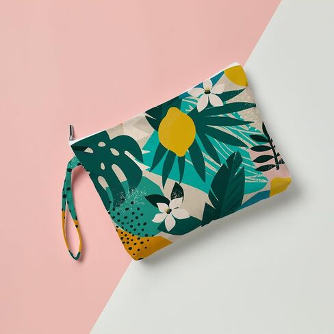 Wet Bag Diaper Bag Organizing Pouches Waterproof Wet Bag for Swimsuit Cloth Baby Diaper Toiletries Beach Traveling Large Makeup Bag, Palm Leaves Tropical Boho Palm Botanical Prints in Kuwait