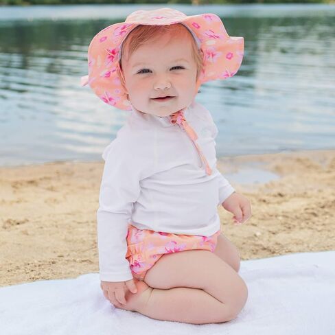 i play. Toddler Girls' Ruffle Snap Reusable Absorbent Swim Diaper, Aqua Coral Reef, 4T in Kuwait