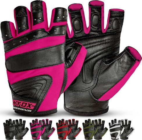 WYOX Weight Lifting Gloves for Gym Fitness Workout – Anti-Slip Padded Palm, Gym Gloves for Women & Men, Half Finger Exercise Gloves for Bodybuilding, Cycling, Rowing & Climbing Workout Equipment in Kuwait