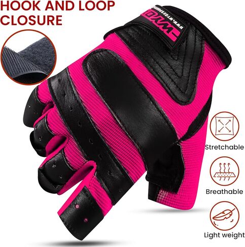 WYOX Weight Lifting Gloves for Gym Fitness Workout – Anti-Slip Padded Palm, Gym Gloves for Women & Men, Half Finger Exercise Gloves for Bodybuilding, Cycling, Rowing & Climbing Workout Equipment in Kuwait