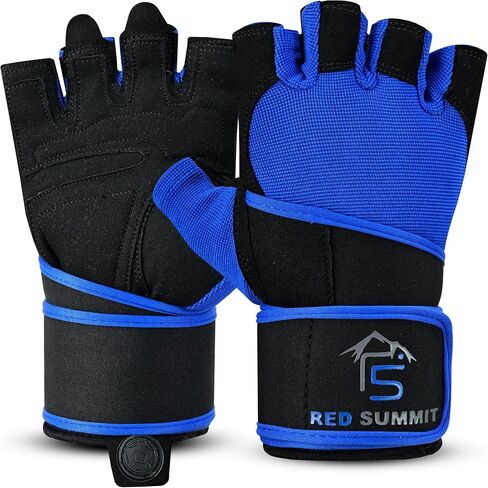 Weight Lifting Gym Gloves for Men & Women, Workout Exercise Gloves with Wrist Support & Anti-Slip Palm for Hanging, Rowing, Pullups, Bodybuilding, Powerlifting & Calisthenics in Saudi Arabia