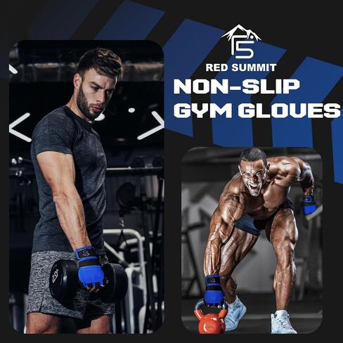 Weight Lifting Gym Gloves for Men & Women, Workout Exercise Gloves with Wrist Support & Anti-Slip Palm for Hanging, Rowing, Pullups, Bodybuilding, Powerlifting & Calisthenics in Saudi Arabia
