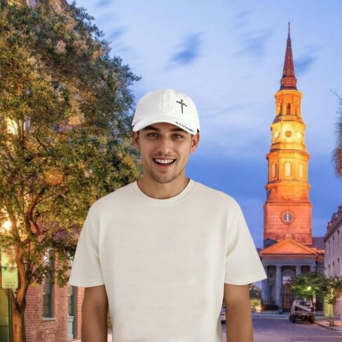 Cross Jesus Hat with Gifts Box, Embroidered Religious Baseball Cap, Christian Gifts for Men Women in Saudi Arabia