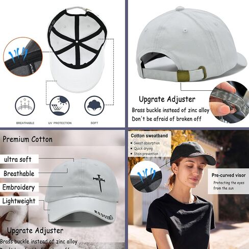 Cross Jesus Hat with Gifts Box, Embroidered Religious Baseball Cap, Christian Gifts for Men Women in Saudi Arabia