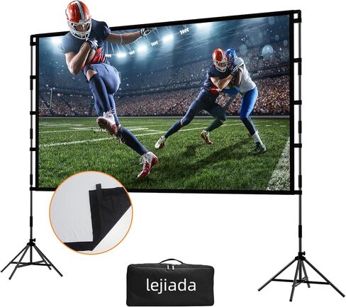 شاشة عرض وحامل، شاشة عرض سوداء من lejiada مع حامل شاشة أفلام محمولة قابلة للطي مع حقيبة حمل للمسرح المنزلي الداخلي والخارجي والسينما في الفناء الخلفي in Saudi Arabia