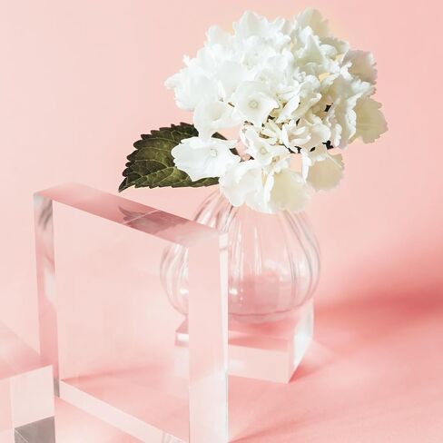 uxcell Acrylic Cylinder Display Blocks, 50 x 80 mm/2" x 3.1" Clear Jewelry Display Base Polished Cube Riser Stand Display Holder Base for Ring Jewelry Cosmetics in Kuwait