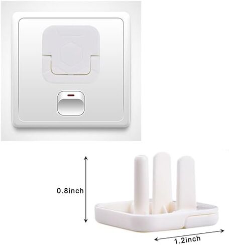 USnovafashion Universal Self Closing Outlet Covers, Alternative Safety Electrical Wall Socket Plug Plate for Baby Child Proofing, (2 Screws), White, 4-Pack (Self-Closing Outlet Covers) in Saudi Arabia