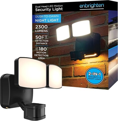 Enbrighten محول إضاءة Wi-Fi Add-an-Outlet، منفذ خارجي ذكي مع منفذين GFCI لأضواء الشرفة، وكاميرات الأمان، وأضواء العطلات، والديكور الموسمي، وسلك مباشر، أسود، 80753 in Saudi Arabia