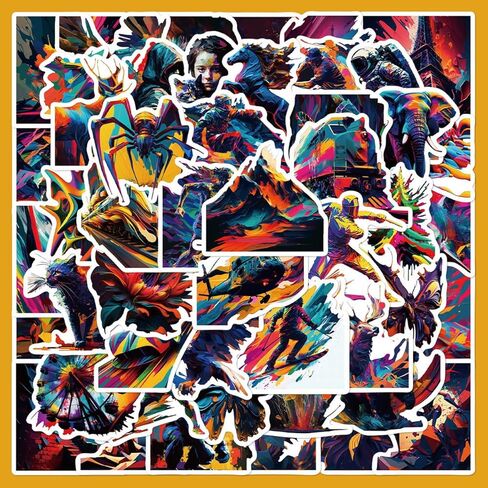 50Pcs Fun Alphabet Stickers for Toddlers 1-3, Funny Art Stickers,Waterproof Vinyl Decals for Scrapbooks, Notebook, Classroom Decor, Door, Mailbox, Water Bottle, Laptop, Letter Stickers in Kuwait