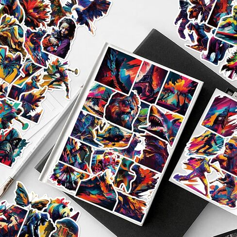 50Pcs Fun Alphabet Stickers for Toddlers 1-3, Funny Art Stickers,Waterproof Vinyl Decals for Scrapbooks, Notebook, Classroom Decor, Door, Mailbox, Water Bottle, Laptop, Letter Stickers in Kuwait