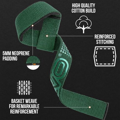 Lifting Straps for Weightlifting Men Women Anti Slip Gym Powerlifting Deadlifting Bodybuilding Workout Strength Training Hand Bar Grips Neoprene Gel padded Wrist Support Unisex in Saudi Arabia