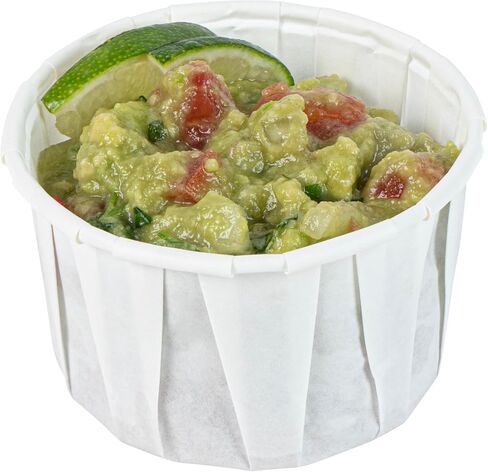 Restaurantware-Sustain 4 Ounce Portion Cups, 100 Disposable Condiment Cups - Compostable, Versatile, White Paper Sample Food Cups, Stylish, For Serving Dips, Jams, Sauces, Nuts, And More in Saudi Arabia
