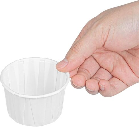 Restaurantware-Sustain 4 Ounce Portion Cups, 100 Disposable Condiment Cups - Compostable, Versatile, White Paper Sample Food Cups, Stylish, For Serving Dips, Jams, Sauces, Nuts, And More in Saudi Arabia