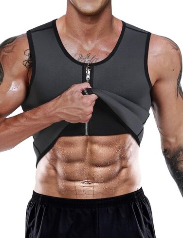 Men Sweat Sauna Vest Waist Trainer Body Shaper Hot Neoprene Sport Fitness Gym Workout Tank Top in Saudi Arabia
