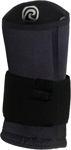 Rehband RX Wrist Support Power Max, 3-in-1 Neoprene Wrist Sleeve + Wrist Wrap for Strength Training, Protects during Kettlebell Training, stabilizes wrist, Colour:Carbon/Black, Size:Medium in Kuwait