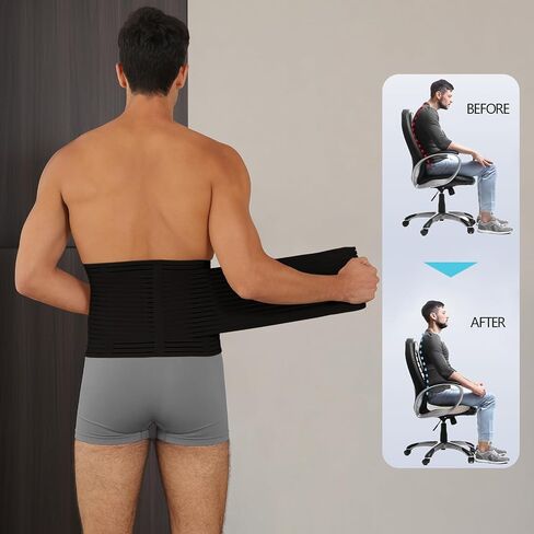 Waist Trimmer Trainer Belt Lumbar Back Support Sweat Band for Man and Women, Weight Loss Tummy Stomach Wrap Belly Band as Body Shaper in Saudi Arabia
