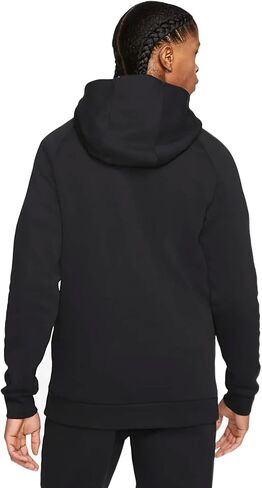 Nike Men's Air Jordan Pullover Hoodie Sweatshirt (Black/White/Jumpman Logo, Medium) in Kuwait
