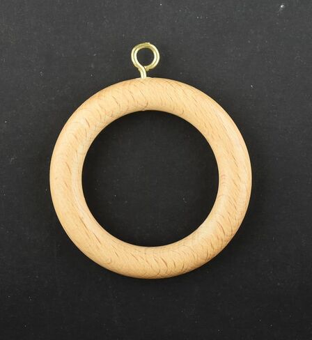 Handmade Wooden Curtain Rod Rings with Buffed Glass Finish, Wood Drapery Rings (Inner Dia 1.75 Inch and Outer Dia 2.5 Inch), Drapes Sliding Rings (12, Inner Dia 1.75" inch) in Saudi Arabia