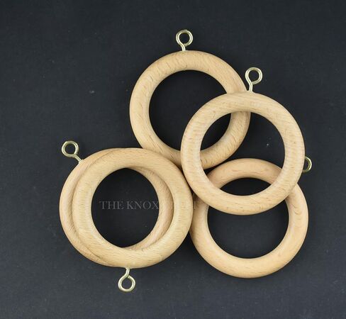 Handmade Wooden Curtain Rod Rings with Buffed Glass Finish, Wood Drapery Rings (Inner Dia 1.75 Inch and Outer Dia 2.5 Inch), Drapes Sliding Rings (12, Inner Dia 1.75" inch) in Saudi Arabia