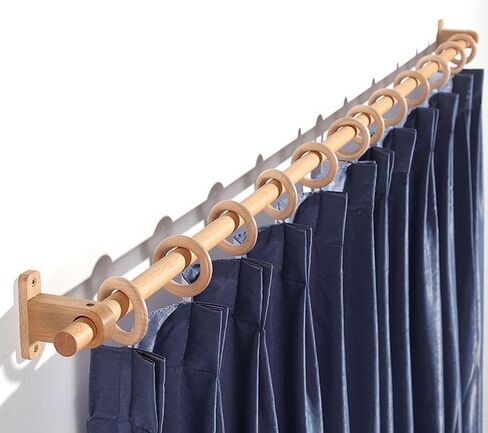 Handmade Wooden Curtain Rod Rings with Buffed Glass Finish, Wood Drapery Rings (Inner Dia 1.75 Inch and Outer Dia 2.5 Inch), Drapes Sliding Rings (12, Inner Dia 1.75" inch) in Saudi Arabia