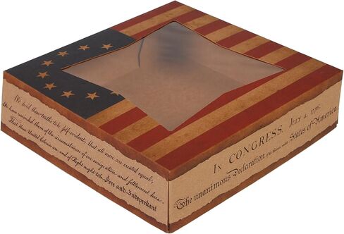 صينية Southern Champion 2484 USA Kraft Paper Design Print Window Bakery Box، طول 10 بوصة × عرض 10 بوصة × ارتفاع 2-1/2 بوصة (علبة مكونة من 150) in Kuwait