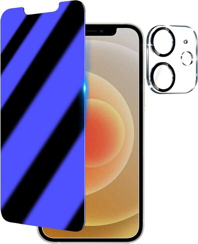 واقي شاشة للخصوصية لهاتف iPhone 15 Pro Max مع واقي عدسة الكاميرا، طبقة زجاجية مقواة مضادة للتجسس ومضادة للضوء الأزرق غير اللامع لهاتف iPhone 15 Pro Max 6.7 بوصة، حماية العين وحساسية اللمس in Saudi Arabia